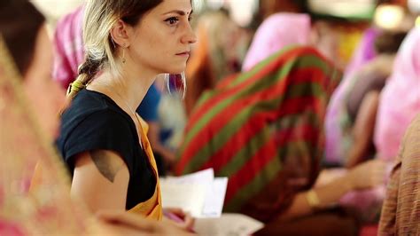 Ukraine Kiev August 4 2017 Women In Hindu Traditional Colorful