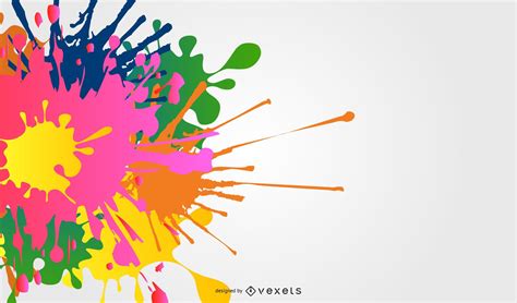 Colorful Ink Splashes Vector Download