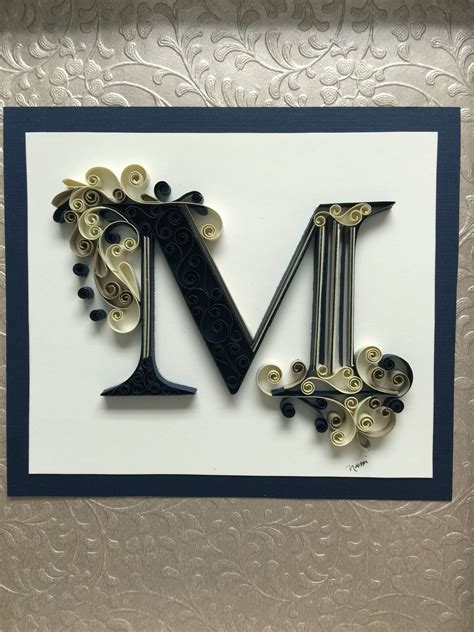 Kit includes quilling design instructions and af/lf quilling paper for a unique . Letter M quilling | Quilling letters, Paper quilling ...