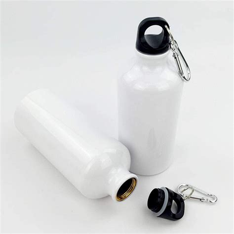 Intbuying 5pcs Blank Coated Sublimation 600ml Aluminium Water Bottle