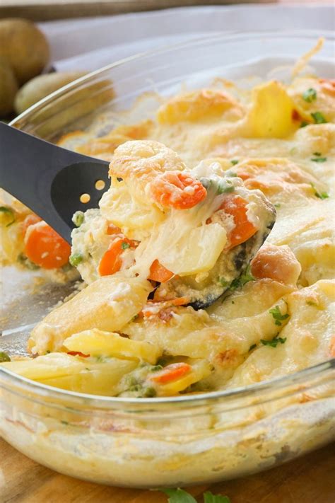 Kartoffelauflauf mit Gemüse