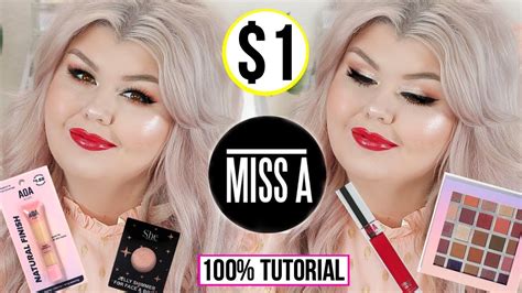 Testing A Full Face Of Shop Miss A 1 Makeup Tutorial 20 Items Youtube