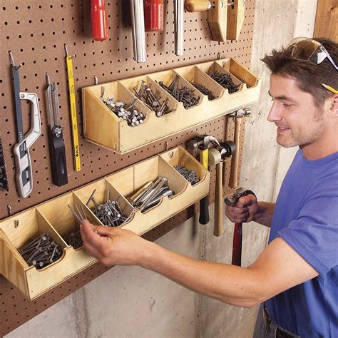 Nail down the hardware organization in your shop. Build these bin racks