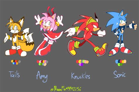 Sonic Characters Redesign 1 By Applexd Moonflo On Deviantart