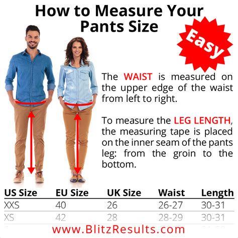 Pants Size Conversion Charts Sizing Guides For Men And Women 2022