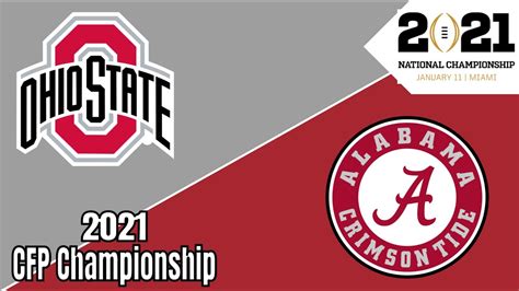 Ohio State Vs Alabama 2021 National Championship College Football