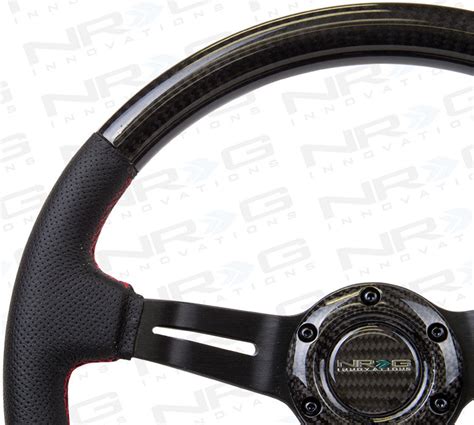 Nrg St 010cfrs 350mm Carbon Fiber Steering Wheel With Leather Drive Nrg