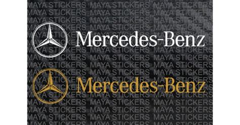 Mercedes Benz Logo Decal Stickers Pair Of 2 Stickers