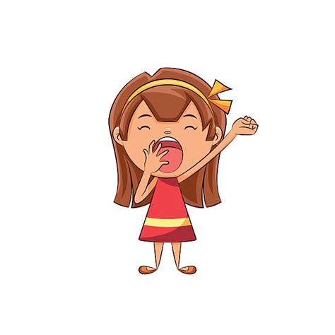 Girls Yawning Clip Art Illustrations Royalty Free Vector Graphics