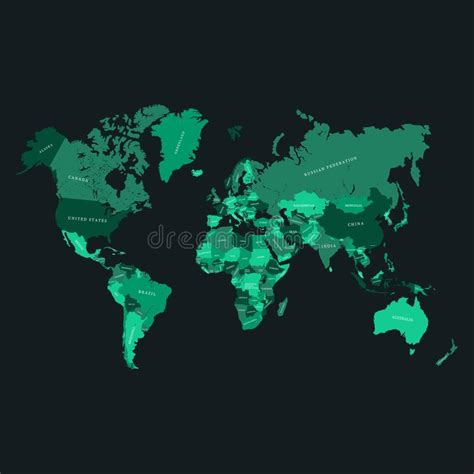 ilustracin del vector de la correspondencia de mundo mapa simplificado calidad ilustración del