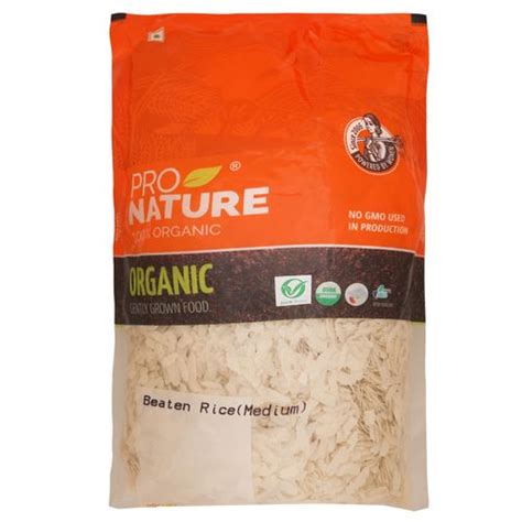 Pro Nature 100 Organic Beaten Rice Medium Poha