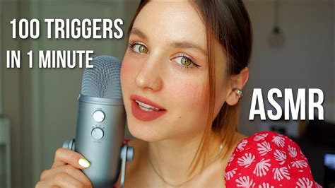 Asmr 100 Triggers In 1 Minute Youtube