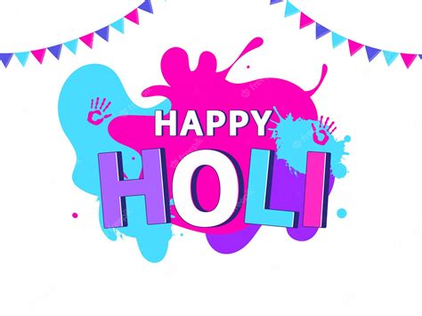 Premium Vector Happy Holi Celebration Concept With Color Splash