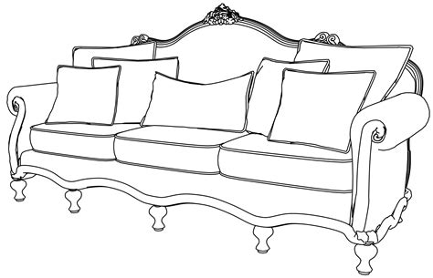 ️couch Coloring Page Free Download