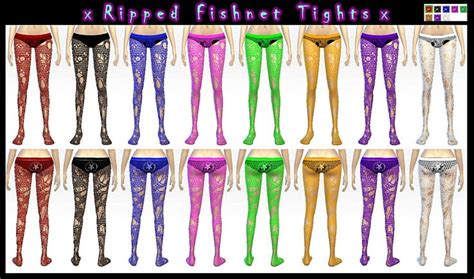 Six Different Colored Fishnet Tights Are Shown In Multiple Colors And