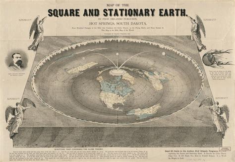 History Of Flat Earth Theory Orlando Fergusons Map Of The Flat Earth