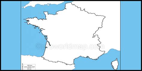Printable Free Labeled And Blank Map Of France