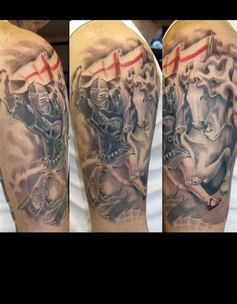 George, saint george and the dragon, knight tattoo. st george and dragon - england tattoo