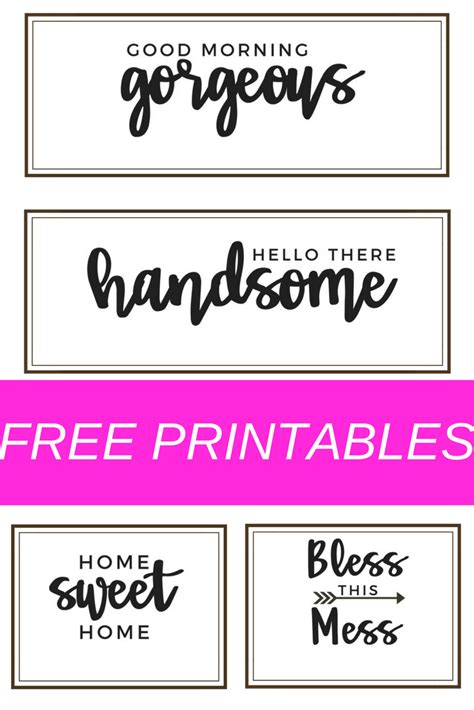 Refresh your bathroom with this modern farmhouse bathroom wall art printable! Free Farmhouse Sign Printables - That Mom is Me | Good ...
