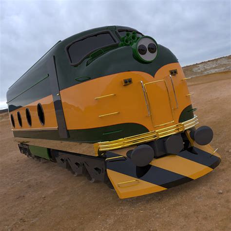 Train Engine With Texture 3d Model Rigged Cgtrader