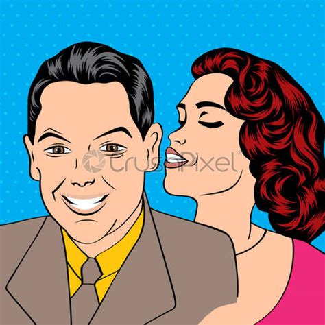 Man And Woman Love Couple In Pop Art Comic Style Stock Vector 983371