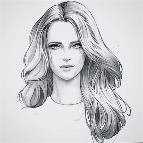Hair Female Fashion Illustration Hair Sketch Design Face Illustration