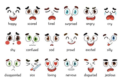 Premium Vector Emotions Faces Set Different Emotional Expressions