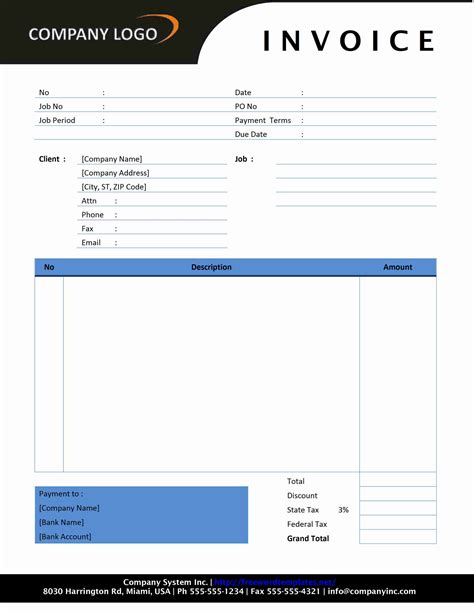 Free Printable Invoice Templates Word Images And Photos Finder