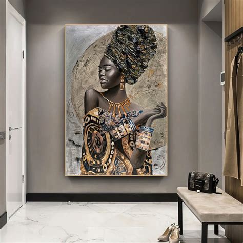African Black Woman Graffiti Art Posters And Prints Abstract African
