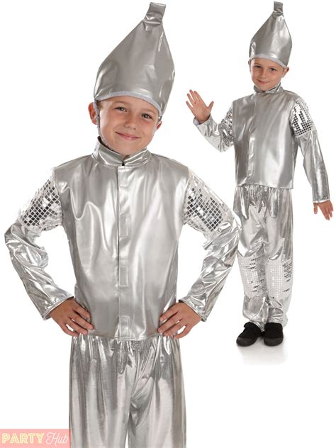 Instead of a hood, it may have a pointed cap. Boys Tin Man Costume Childs Fancy Dress Kids Workd Book Week Day Character | eBay