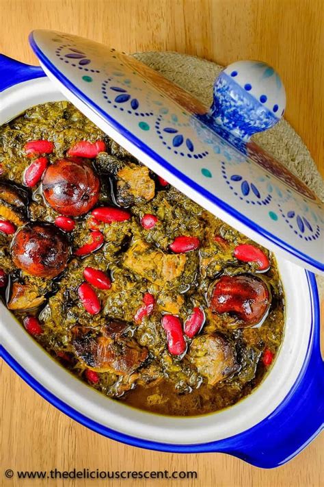 The food came and the sous chef ate the first spoonful of ghormeh sabzi and his eyes widened in delight. Ghormeh Sabzi (Persian Herb Stew) | The Delicious Crescent