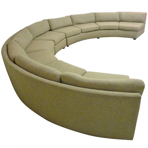 Large Curved Milo Baughman Sectional Sofa At 1stdibs