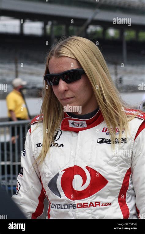 Pippa Mann Walks Out To Her Racer To Qualify For The 87th Indianapolis