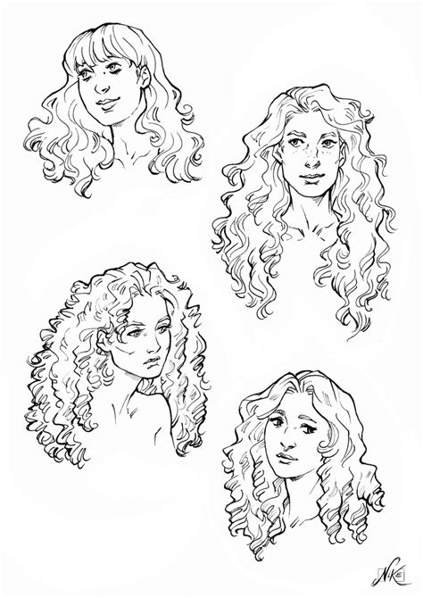 10 Amazing Drawing Hairstyles For Characters Ideas Curly Hair