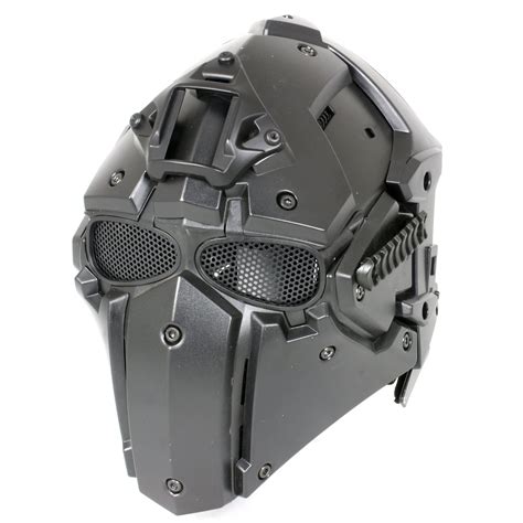 Full Face Helmet Black With Mesh Lenses From Land Warrior Airsoft Uk
