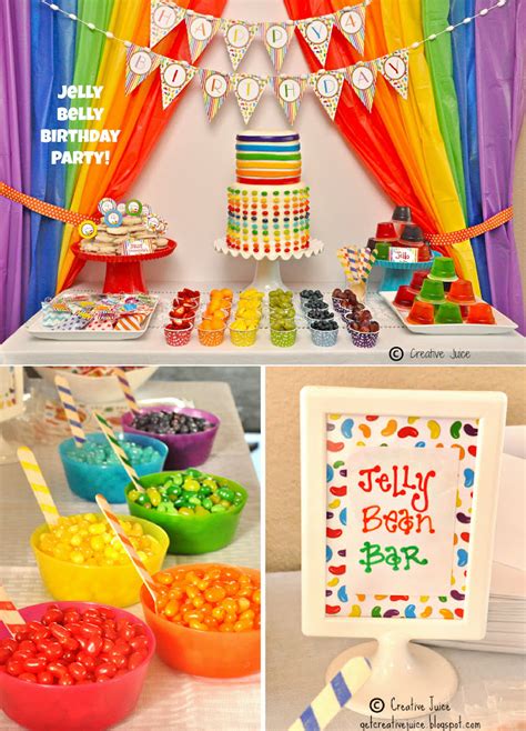 Rainbow Jelly Bean Birthday Party Ideas Candy Birthday Party Candy