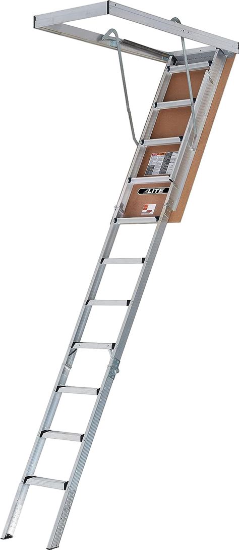 Aluminum Attic Ladder Waluminum Frame 375 Lbs Capacity 22 12” X 54