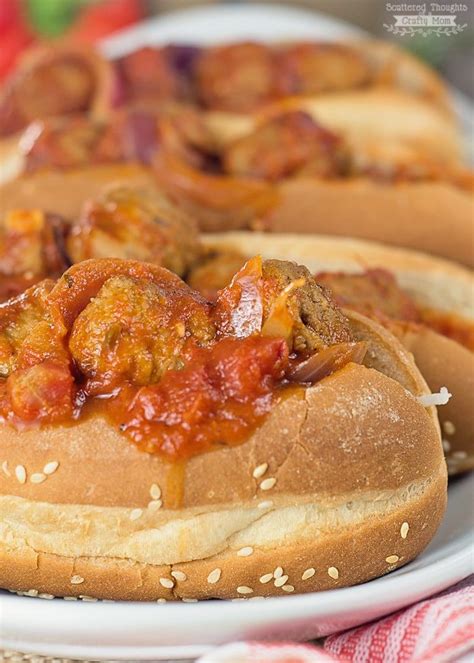 Easy Slow Cooker Meatball Subs Scattered Thoughts Of A Crafty Mom By