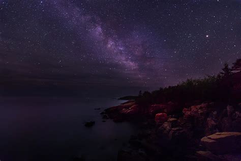 Otter Cliff Milky Way Photograph By Jonathan Steele Pixels