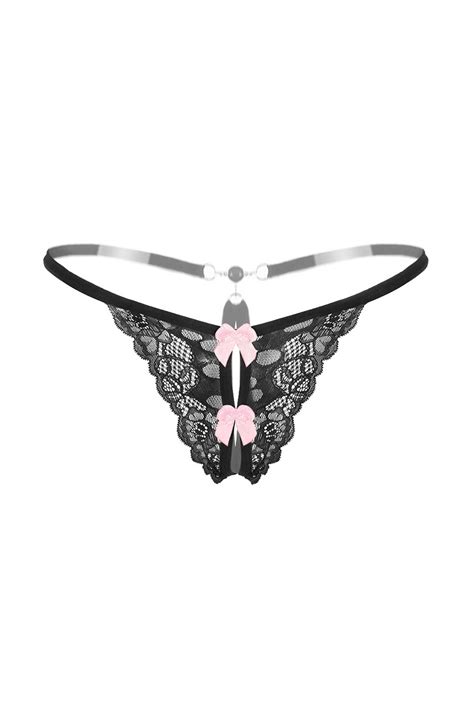 Shop 3wishes Lace Desires Crotchless Thong In Stock And Ready To Ship