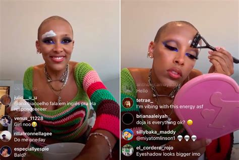 Doja Cat Showed Off Her New Shaved Head On Instagram Live And Then