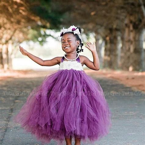 Plum Flower Girl Dress Eggplant Tutu Dress Tulle Flower Girl Etsy
