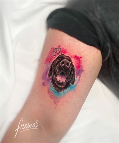 Watercolor Dog Tattoo
