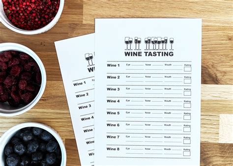 Wine Tasting Basic Printable Guide Etsy Uk
