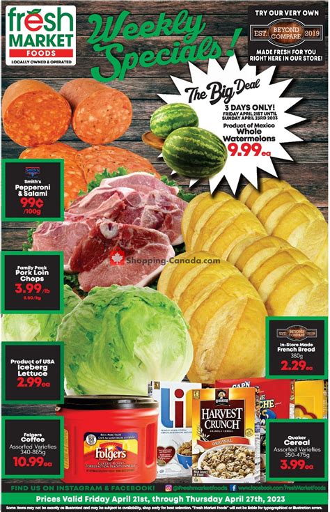 Fresh Market Foods Canada Flyer Weekly Specials April 21 April