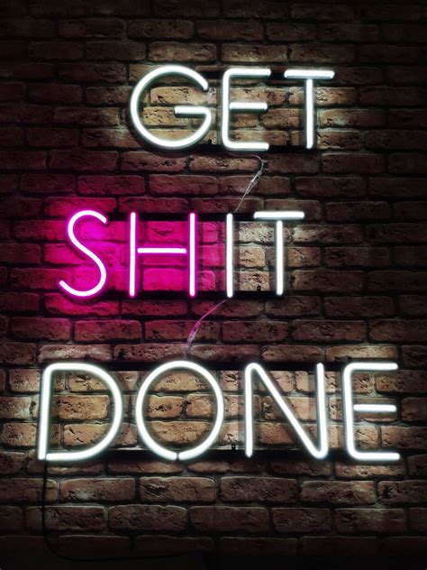 Get Shit Done Neon Led Classic Fabryka Neonów