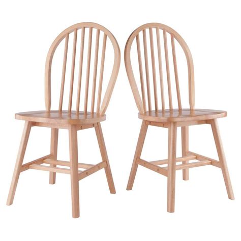 Winsome Wood Windsor Natural Solid Wood Windsor Chair Set Of 2 81837
