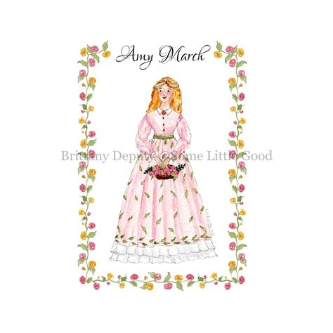 Amy March Art Print Little Women Watercolor Art Little Women Etsy