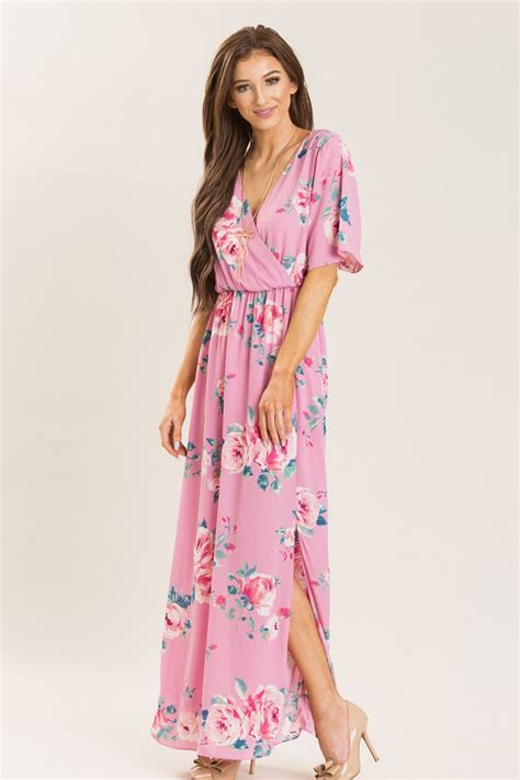 Penelope Pink Floral Print Maxi Dress Maxi Dress Floral Print Maxi