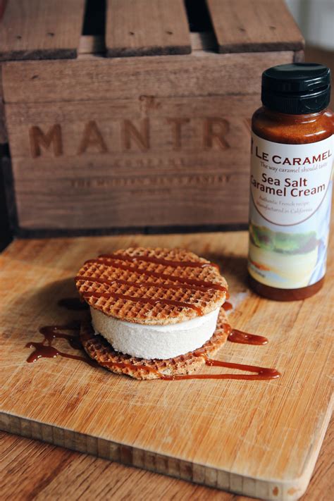 Stroopwafel And Sea Salt Caramel Ice Cream Sandwich Mantry Inc